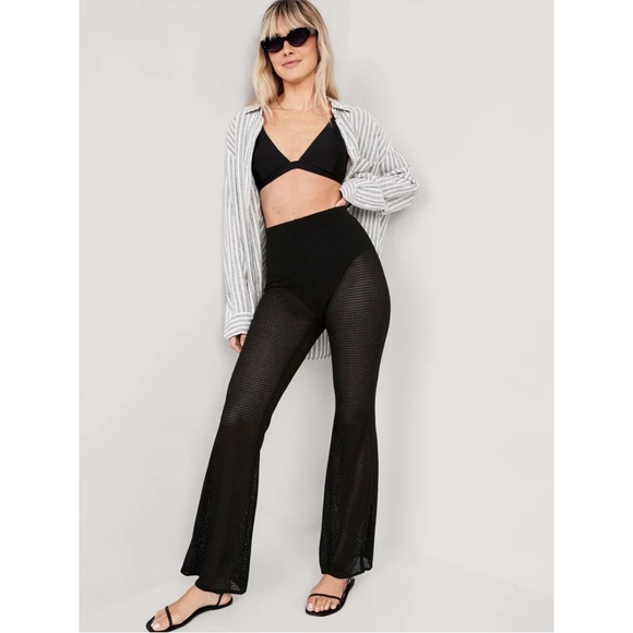 Old Navy Other - NWT Old Navy High-Waisted Crochet Flare Cover-Up Pants